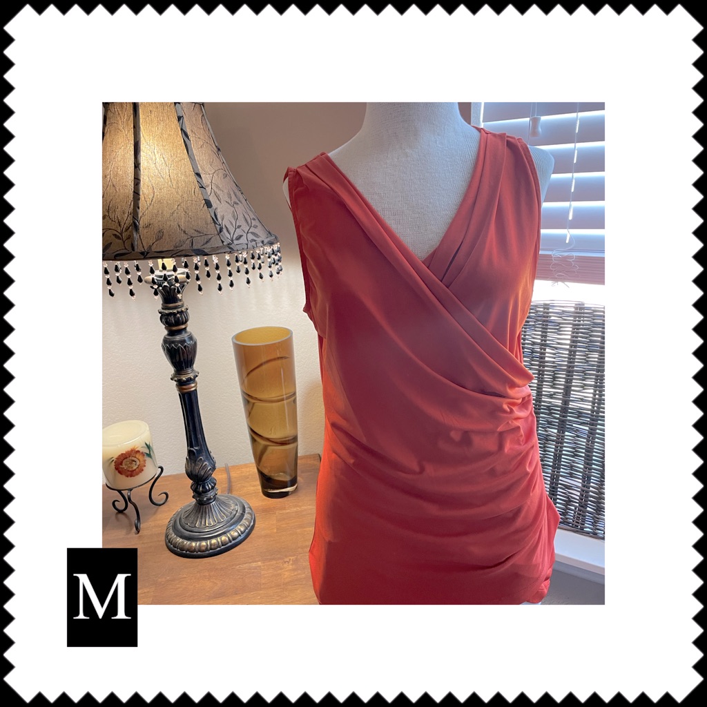 Orange Fitted Blouse